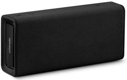 Urbanista Brisbane Plus Bluetooth 5.3-högtalare, bärbar trådlös högtalare med andra systemparning för stereouppspelning, 60H speltid, IPX5 vattentät, USB C-laddning, Midnight Black