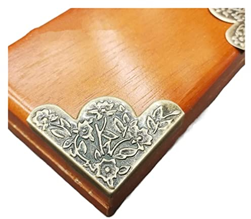 EIFINE 4 STÜCKE Klammern Dekorative Blume Geschnitzte Metall Wrap Winkel Schmuckschatulle Ecke Code Winkel Möbelbeschlag