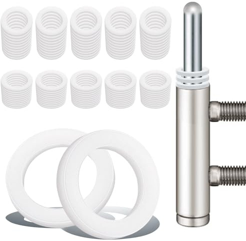 Fitschenringe Kunststoff Zimmertüren 100 Stück Unterlegscheiben Türscharnier 10,2 mm X 15 mm Montageringe Ohne Abriebspuren, 1mm 50 Pcs & 2mm 50 Pcs