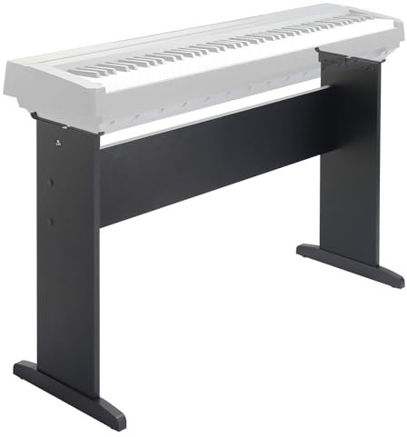 Zreephy Universeller Klaviertastaturständer mit 76/88 Tasten, Holzmöbelständer, kompatibel mit YMH P-Serie, CSO PX Serie, RLD FP Serie Digitalpianos Keyboards – 5.1 cm 1 Mittelbrett (Schwarz, M)