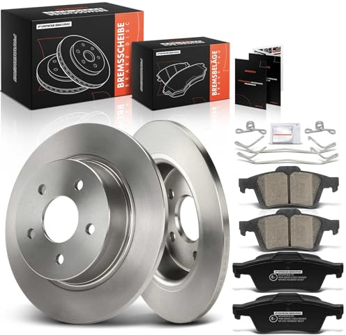 Frankberg Set freni incl. 2x Dischi Freno + 4x Pastiglie dei Freni Posteriore Compatibile con K.u.g.a II DM2 C-Max II DXA/CB7 DXA/CEU Tourneo Transit Replace# 1829615