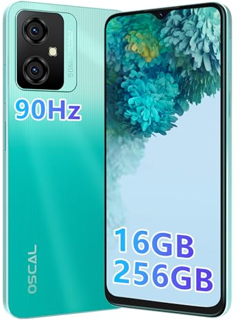 OSCAL Tiger10 Handy 2024, 16 GB RAM, 256 GB ROM, 16 cm (6,56 Zoll) HD+-Display mit 90 Hz, Android 13, 5180 mAh, 50-MP-Kamera, Handys mit 4G Dual-SIM, Octa-Core/Fingerabdruck/GPS/OTG