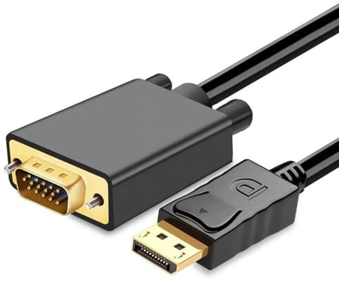 DACONGMING Vga auf Hdmi Vga Kabel Hdmi Vga Adapter VGA DP zu VGA Adapter Konverter 6Ft Adapter kompatibel mit Raspberry Pi, Roku, Computer, Desktop, Laptop, PC, Monitor, Projektor, HDTV-1M