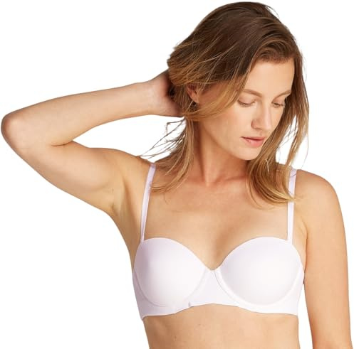Calvin Klein Damen Push-Up BH Abnehmbare Träger, Weiß (White), 75C