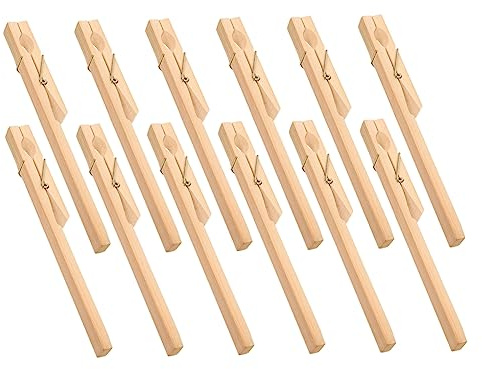 Gatuida 12piezas Pinzas Para Tubos De Ensayo De Madera Fija Clips Para Laboratorio Resistentes y Seguros Para Experimentos Científicos