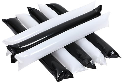 BESPORTBLE 24stücke Aufblasbare Stäbe Boom Sticks Schwarz Weiß Für Sportveranstaltungen Und Rennen Geeignet Für Basketball Und Fußball