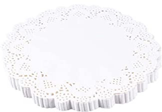 OKUMEYR 140stücke Papierdeckchen Runde Spitzen-tischsets Aus Zellstoff Für Kuchen Desserts Süße Leckereien Tischdekorationen Partys Hochzeiten Bastelarbeiten
