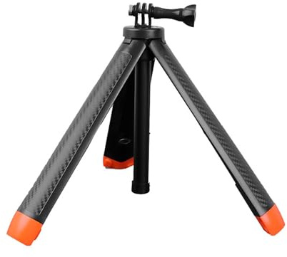 4 en 1 Selfie Stick Trípode Extendible Agua Flotante Selfie Stick con Orange for Action 5 Pro 4 3, X4 X3 Ace Pro 2, ABS, 23.5-57 Cm