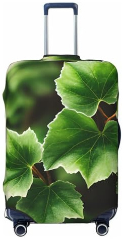 ENRPTY Housse de valise lavable avec motif arbre de lierre et fleurs de lierre, noir, X-Large