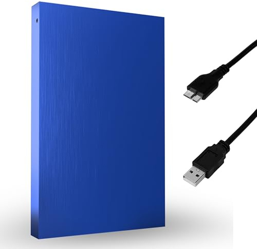 1TB Portable External Hard Drive – Ultra Slim USB 3.0 HDD with LED Light Indicator – Plug & Play Backup Storage Device – Portable Hard Drive for PC, Mac, PS4, & More – Universal Compatibility