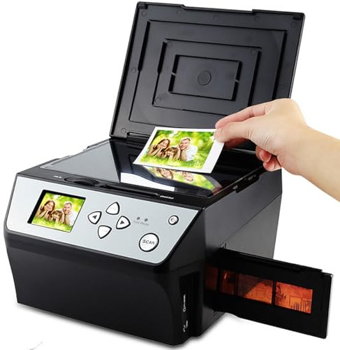 Scanner de Films numériques et Diapositives 22MP,Scanner de Photos Haute résolution pour 35 mm et 110 négatifs de Films, Diapositives,Photos,Documents et Cartes de Visite - Convertir B & W/Couleur