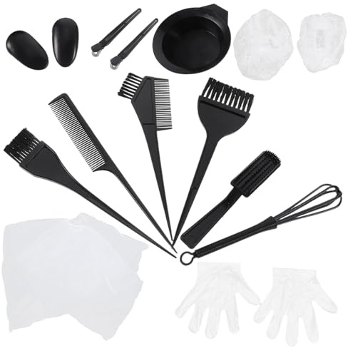 BAZEITFLOW Hair Dye Tool Mixing Kit Bowls Ears Covers for DIY Hair Coloring at Home Salon Kits