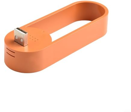 Limpiador de aire de aniones con tecnología de iones negativos para eliminación de polvo y humo, purificador de aire USB portátil para uso doméstico y de oficina, funcionamiento silencioso (naranja)