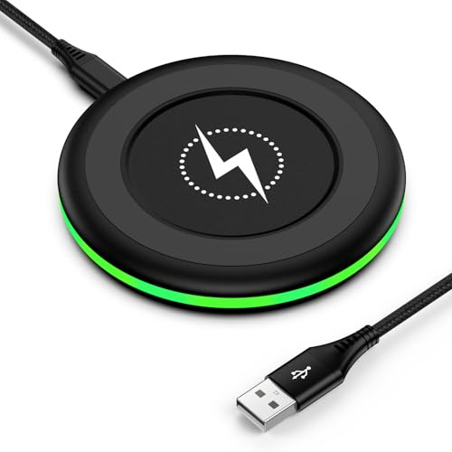 15W Fast Wireless Charger Samsung Kabelloses Ladepad für Samsung Galaxy S26 Ultra/S25 FE/S24/S23/S22/S21, Google Pixel 10 Pro/10/9 Pro/9a/9/8/7/6, Induktive Ladestation Induktions Ladegerät für iPhone