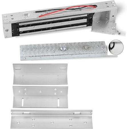 Serrure magnétique électronique avec support ZL, 12 V CC, composants de système de contrôle d'accès pour porte électrique, capacité de charge 180 kg ou 280 kg