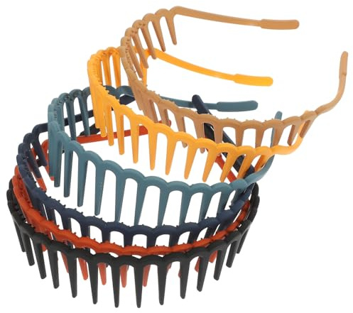 FIXOSHEE Diademas De Plástico Para Niñas 6 Unidades Diseño Dientes Colores Variados Diadema Ancha Para Cabello Suelto Decoración Diaria y Eventos Obsequios