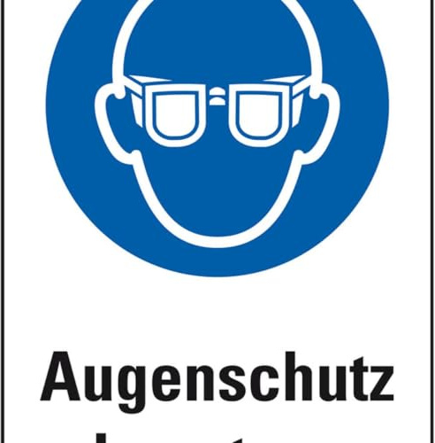 KSIGN Gebots-Kombischild Augenschutz benutzen, Kunststoff, 200x300mm, ASR A1.3, DIN EN ISO 7010 M004