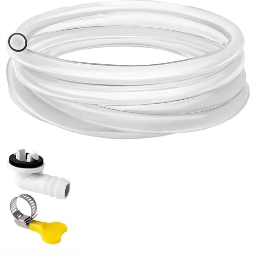 Manguera de drenaje de aire acondicionado portátil de 3/6/10 pies con conector de manguera y abrazadera Manguera de drenaje de CA Tubo de drenaje a prueba de fugas(6FT)