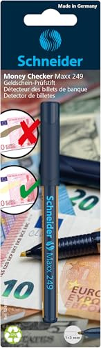 Schneider 124900 Maxx 249 Money Checker (Strichstärke: 1+3 mm, Geldschein-Prüfstift) 10er Pack