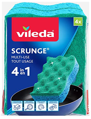 Vileda Esponja multiusos sin arañazos (paquete de 4)