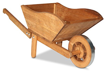 GartenDepot24.de - Carriola per fiori e piante in legno marrone, 100 x 40 x 41,5 cm (L x l x H)