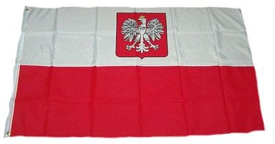 Bandiera/Bandiera POLONIA CON STEMMA NUOVO 150 x 250 cm