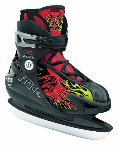 Roces Kinder Schlittschuhe Fuzzy 1.0 Boy, Black-Red, Yellow, 30/35, 450613-001