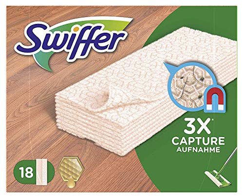 Swiffer Holz & Parkett Wischtücher Nachfüllpackung, 6er Pack (6 x 18 Stück)