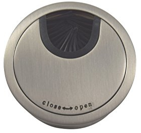 Kabeldurchführung 60 mm Kabeldurchlass KDM Edelstahl Optik silber Made in Germany von Oskar Lehmann