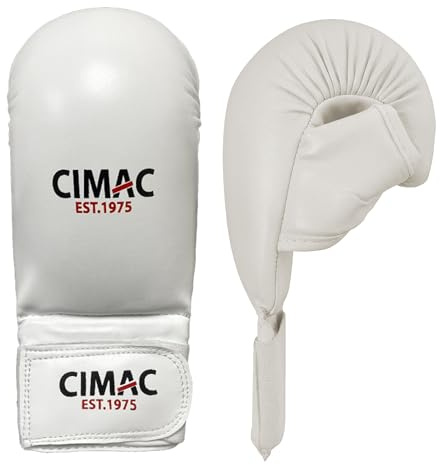 CIMAC Competition Karate Mitts with Thumb - Protects Your Hands During Training and Sparring, Lightweight & Durable, with Injection-Moulded Foam Padding