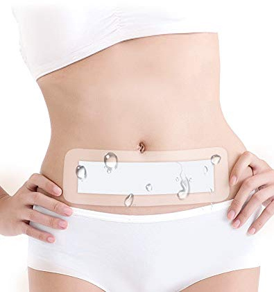 GHzzY 5 Stück Film Dressing - Wundklebeverband - Wasserdichter Duschschutz für Kaiserschnitt oder nach Operationen (10 cm x 25 cm)