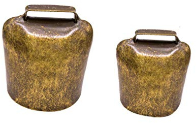 Milisten 2 Pezzi Campana in Rame Mucca Cavallo Pecora Campana Bovini Campane in Metallo Campane Animali da Fattoria in Bronzo Rumorosa per Giochi Eventi Artigianato