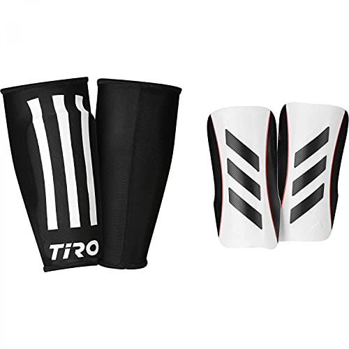 adidas GK3534 TIRO SG LGE Shin Guards Unisex-Adult White/Black/Black/solar red L