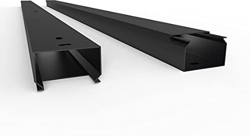 Canalina per cavi Pro con foro inferiore, 2 m, 40 x 25 mm, 1 x 2 m, colore: nero