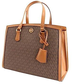 Michael Kors Women MD SATCHEL CHANTAL Bag, BRN/ACORN
