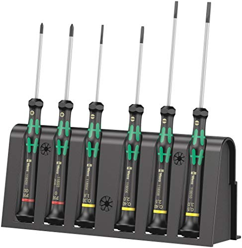 Wera Präzisions-Schraubendrehersatz, 6-teilig Schlitz, PHILLIPS®