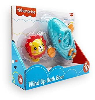 Fisher Price Boot mit Rudern Löwe - Badespielzeug Babys - Badewannenseil - Kollektion Schwimmende Wasserspielzeug - Austauschbare Tiere ( Deqube 920D00091)