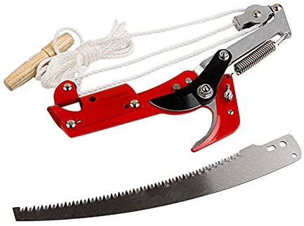 Imtrub Scie à élaguer | Scie à Arbre Extensible et sécateur | Scie à ébrancher pour scier et cisailler, sans Poteau