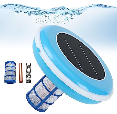 QUTBAG Solar-Pool-Ionisator, Kupfer-Silber-Ionen-Schwimmreiniger, Wasseraufbereiter, 85% weniger Chlor, Pool-Reinigungsgerät, solarer chlorfreier Pool-Reiniger für Pools und Spas