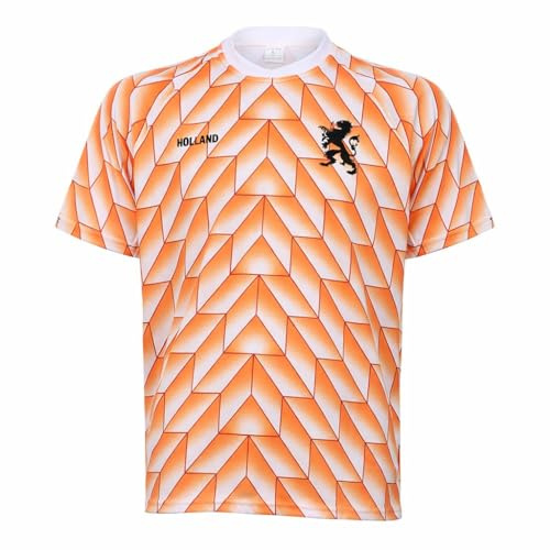 EK 88 Fotbollströja 1988 - Orange - Nederländska landslaget - Barn och Vuxna - Pojkar - Fotbollsutrustning - Fotbollspresenter - Sport-T-shirt - Sportkläder - Storlek L