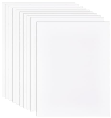 BENECREAT 10Pcs 28.2x21.7cm Weiß Kunststoff Brim einfügen, Rechteck Baseball Cap Visor einfügen, Hut Brim Ersatz Liner Shaper für DIY Reparatur Handwerk Nähen, Cap Supplies machen