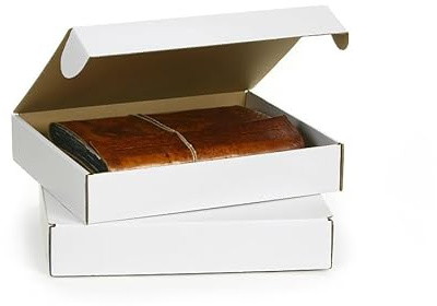 WePack 25 Stück Maxibriefkartons 305x215x25 mm Innenmaß Maxibrief Versand Post Faltschachtel 1-Wellig 400g Weiß Postkarton Versandschachtel Paket Päckchen Versandkarton warensendung