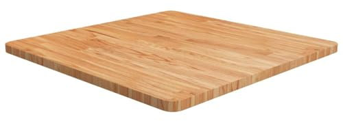 Buzaza Tischplatte Schreibtischplatte Table Top Gartentischplatte Tischplatte Quadratisch Hellbraun 70x70x2,5cm Behandelte Eiche