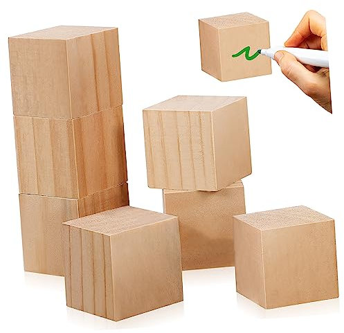 HAPINARY 10stücke Unfertige Holzklötze Zum Basteln Puzzlebauen Und Selbermachen Holzwürfel Für Heimwerkerarbeiten Und Kinderspielzeug