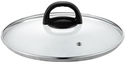 SDA287MZ Tapa Sarten Tapa de Vidrio Templado for ollas, freír y sartenes con Perilla de Silicona Resistente al Calor, Apto for Utensilios de Cocina de 16-40cm de diámetro Tapas Sartenes Cocina(18cm)