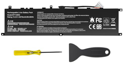 ASUNCELL 15.2V/99.99Wh BTY-M6M Laptop-Akku für MSI Creator 15, MSI GS66 Stealth, MSI GE66 GE76 Raider, MSI GE76 Dragon Tiamat, MSI WS66 Intel 10th Gen, MSI WS66 Mobile Workstation, MSI WS66 WE76