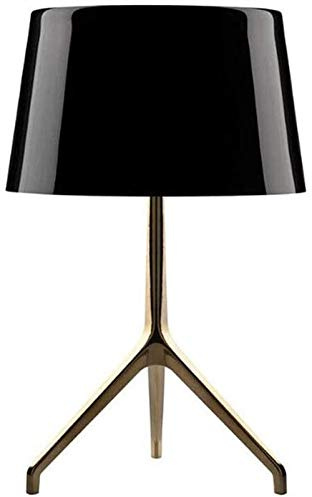 Modern Tripod Table Lamp with Black Glass Lampshade for Living Room and Bedroom