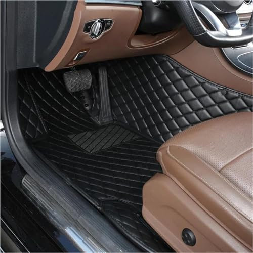OGJFD Auto Fussmatte Auto-Bodenmatte Für Mitsubishi Für Lancer X 2010-2017 Diamant-Custom-Frauen-Innenausstattung 1Pc Autozubehör Allwetterfußmatten(Driver-Black)