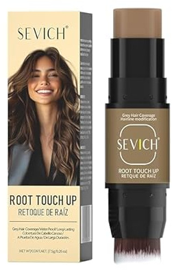 SEVICH Bâton de retouche à double extrémité – Améliorateur de racine des cheveux imperméable pour les lignes de cheveux clairsemées et la couverture grise, correcteur de cuir chevelu non collant avec