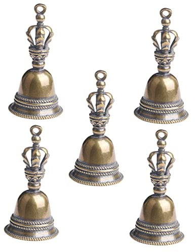 ULTECHNOVO 5 Pezzi Campane Delle Streghe in Ottone Campane Per Altare Sospese Forniture Wiccan Campana Rituale Multifunzionale Per Decorazione Da Tavolo e Arredamento Casa
